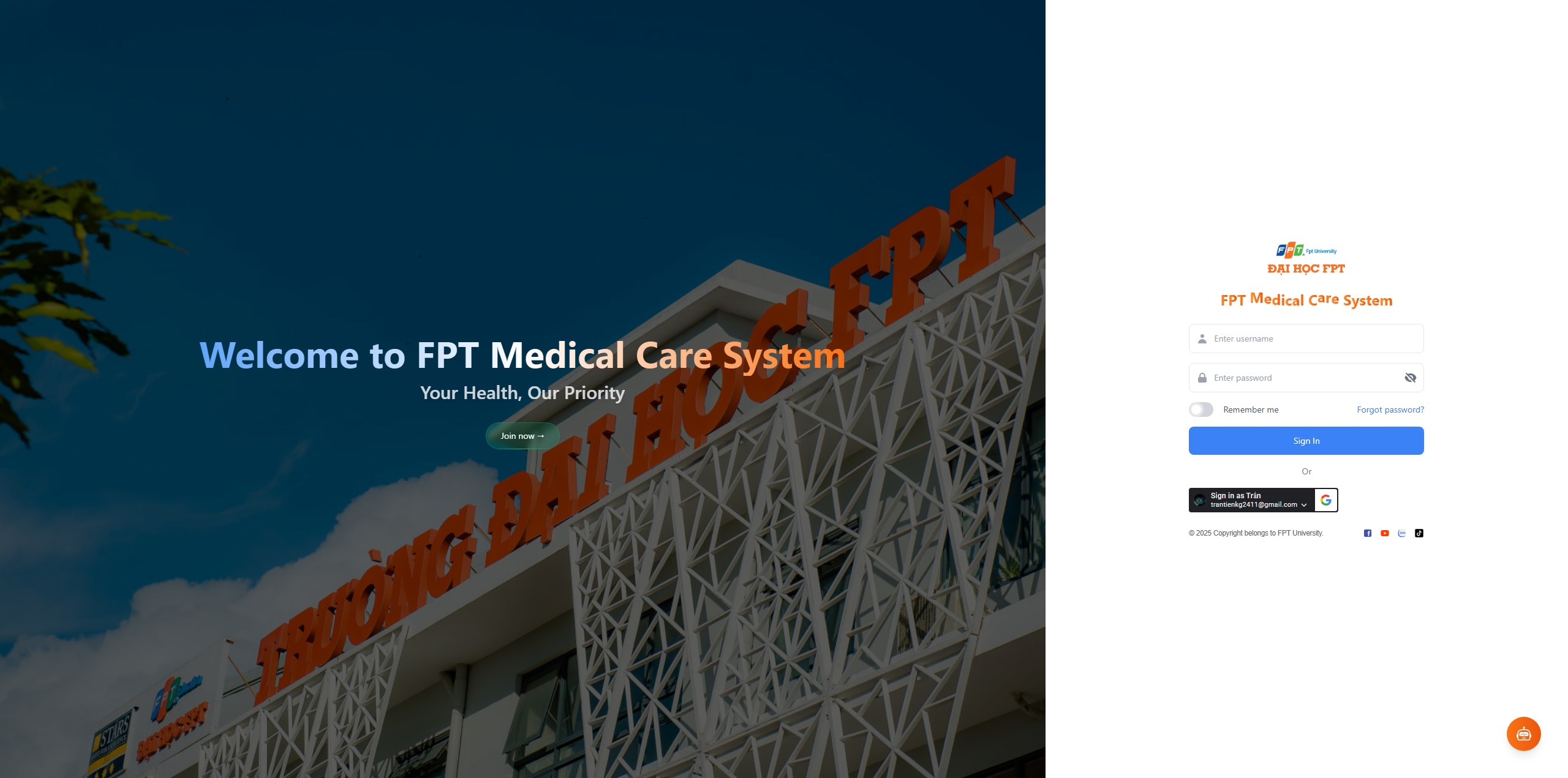 FMCS - FPT Medical Care System interface