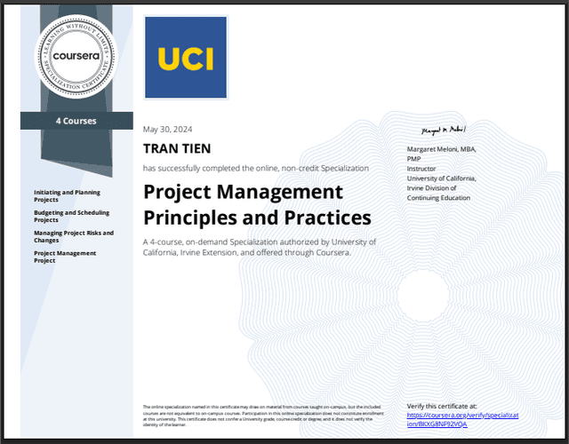 Project Management Principles and Practices